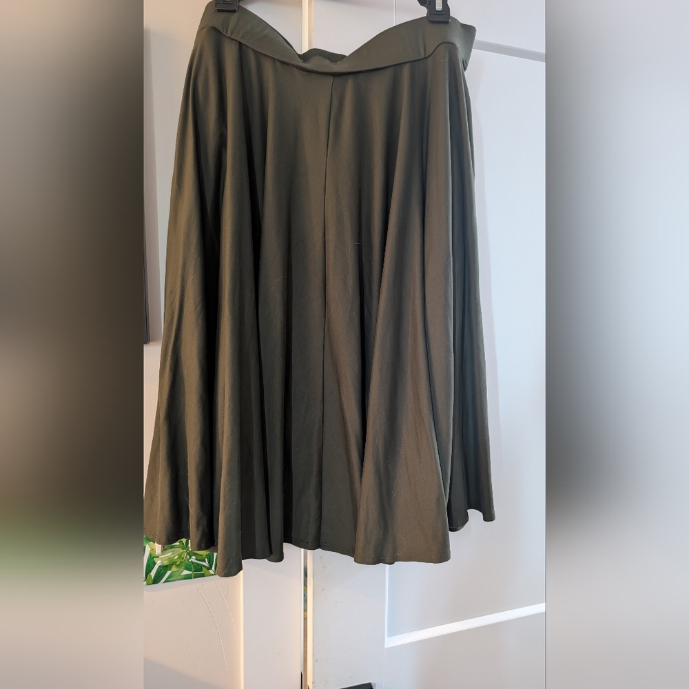 Deep Green Maxi Skirt for Women